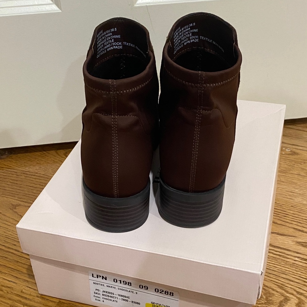 JustFab Brown Suede Ankle Booties - Picture 2 of 4